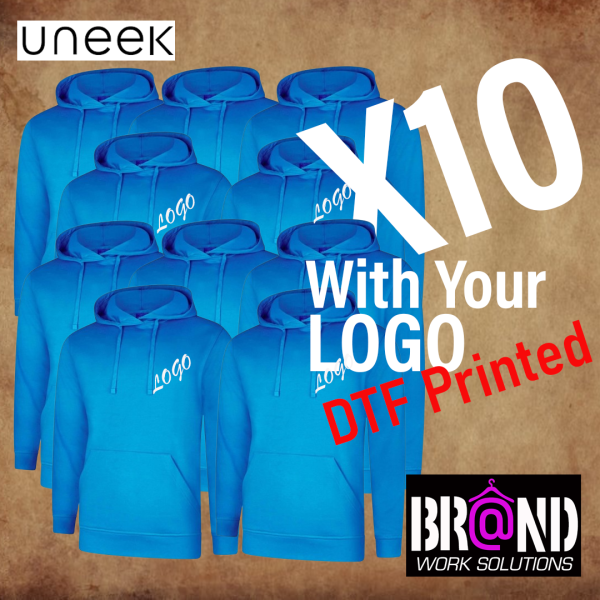 10X Uneek Hoodies With LOGO