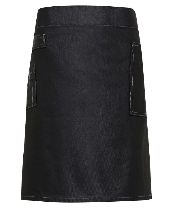 Premier Division Waxed-Look Denim Waist Apron