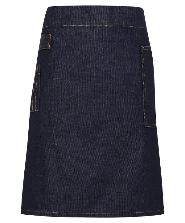 Premier Division Waxed-Look Denim Waist Apron - Image 4