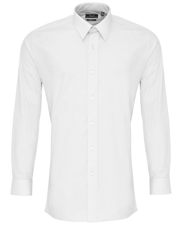 Premier Poplin Fitted Long Sleeve Shirt - Image 2