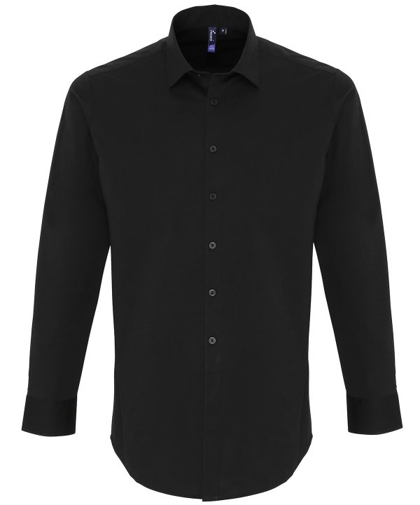 Premier Stretch Fit Cotton Poplin Long Sleeve Shirt