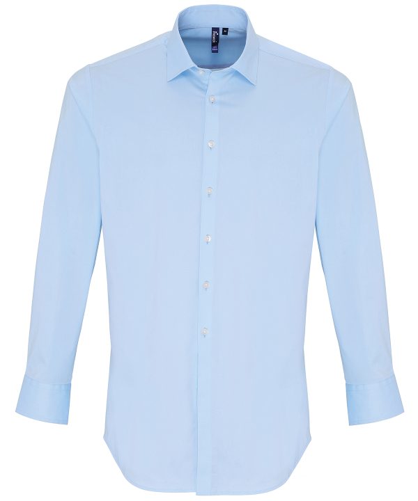 Premier Stretch Fit Cotton Poplin Long Sleeve Shirt - Image 2