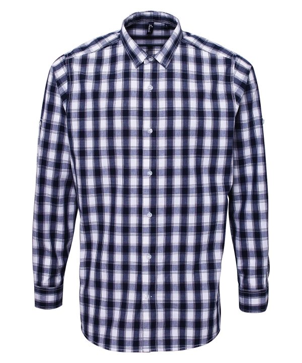 Premier Mulligan Check Cotton Long Sleeve Shirt - Image 4