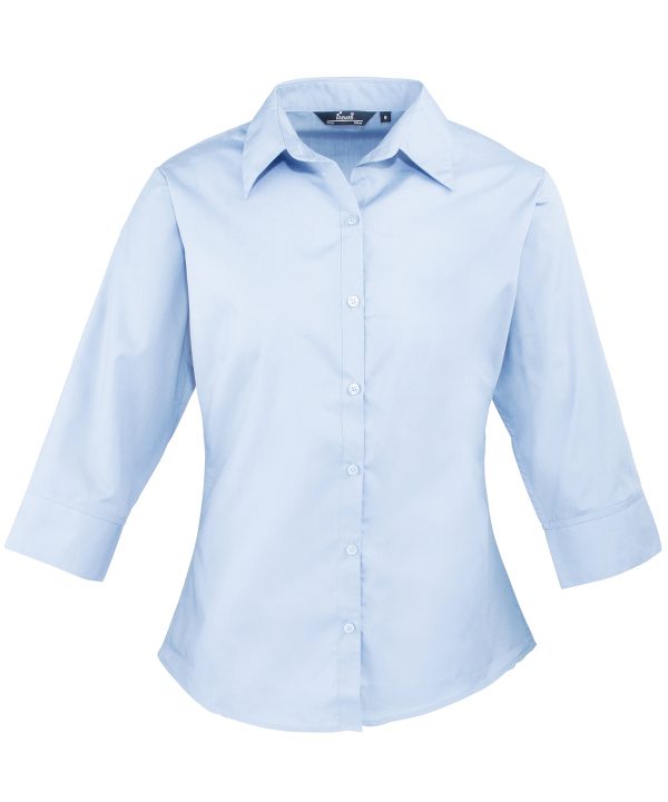 Premier Women`s Ó Sleeve Poplin Blouse - Image 2