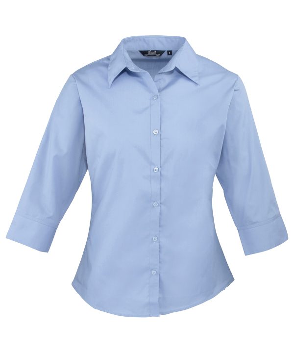 Premier Women`s Ó Sleeve Poplin Blouse - Image 3