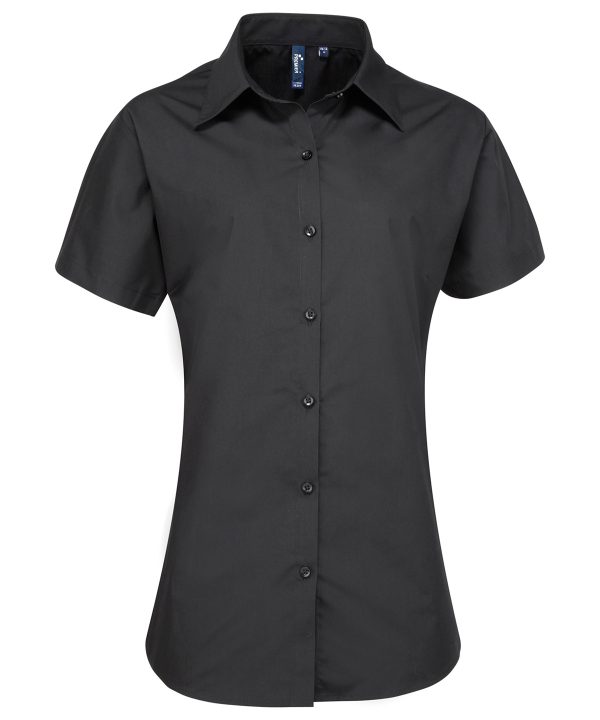 Premier Women`s Supreme Poplin Short Sleeve Shirt