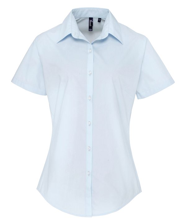 Premier Women`s Supreme Poplin Short Sleeve Shirt - Image 2