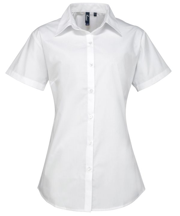 Premier Women`s Supreme Poplin Short Sleeve Shirt - Image 3