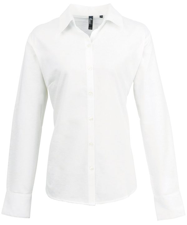 Premier Women`s Signature Oxford Long Sleeve Shirt - Image 4