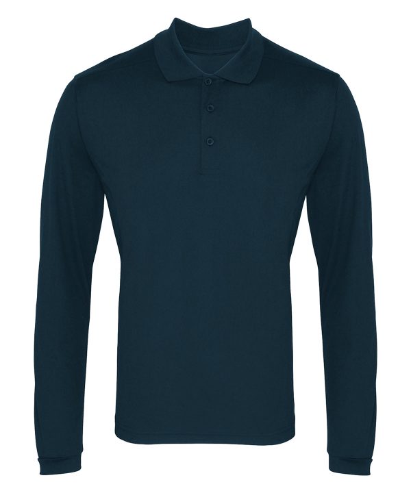 Premier Long Sleeve Coolchecker Pique Polo - Image 2