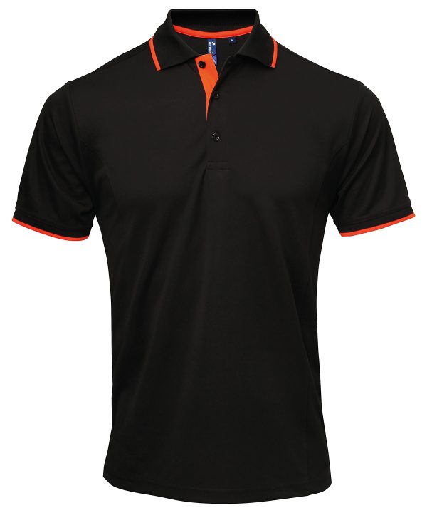 Premier Contrast Coolchecker Polo - Image 2