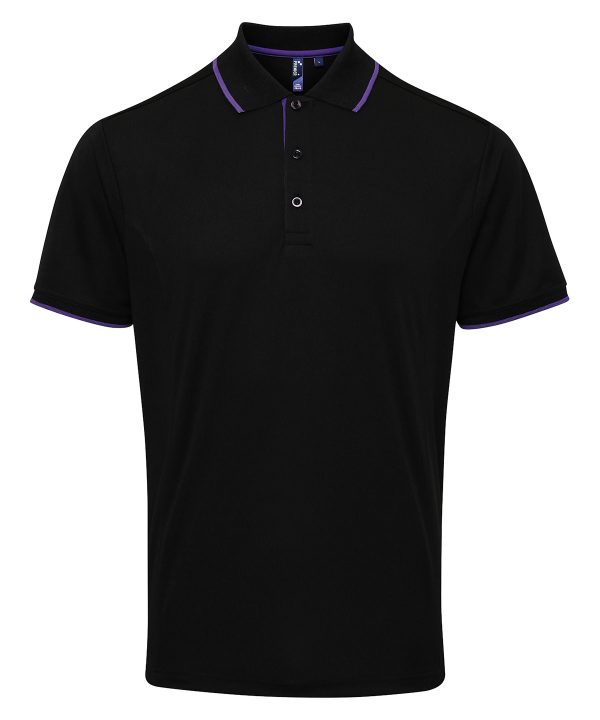 Premier Contrast Coolchecker Polo - Image 3