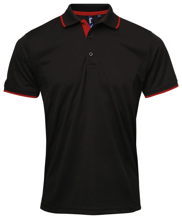 Premier Contrast Coolchecker Polo - Image 4