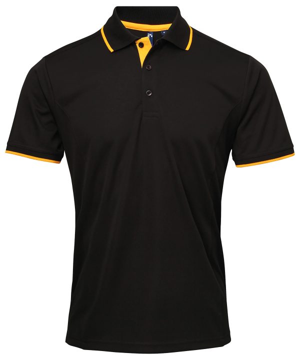 Premier Contrast Coolchecker Polo - Image 5