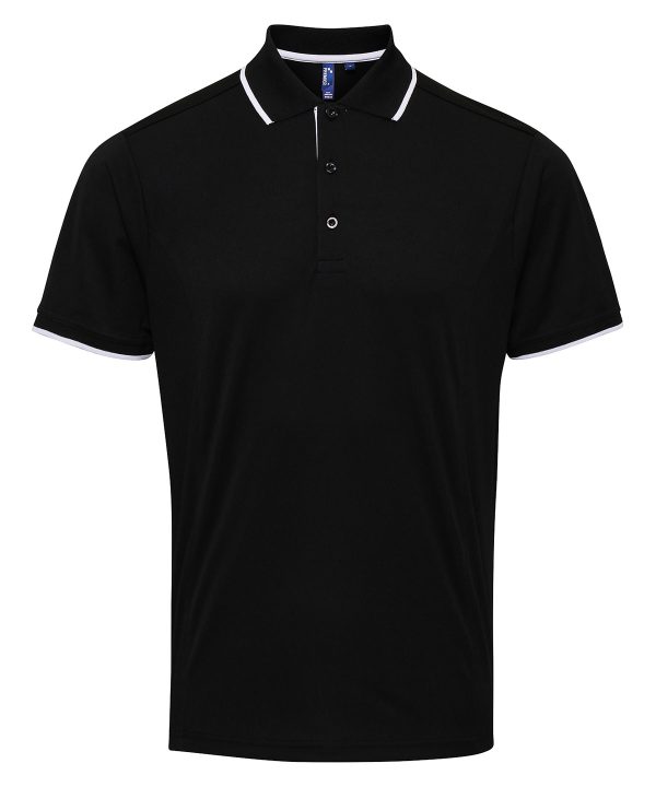 Premier Contrast Coolchecker Polo - Image 7