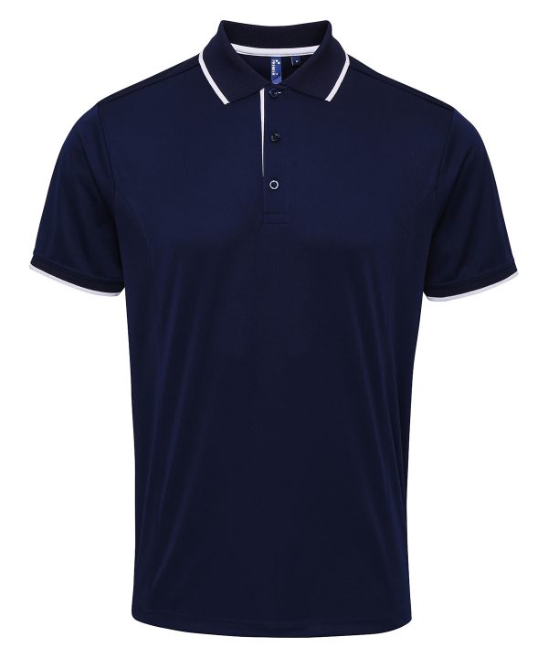 Premier Contrast Coolchecker Polo - Image 9