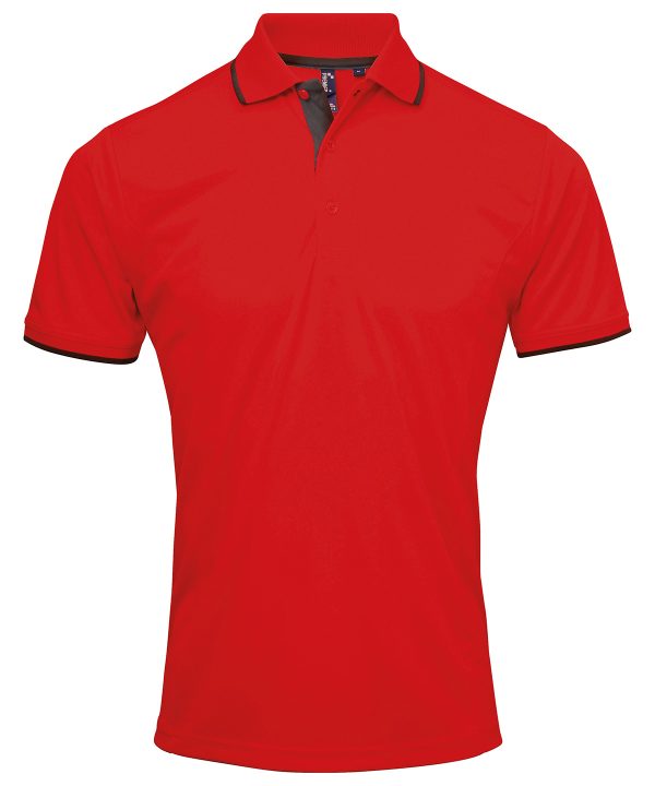 Premier Contrast Coolchecker Polo - Image 11