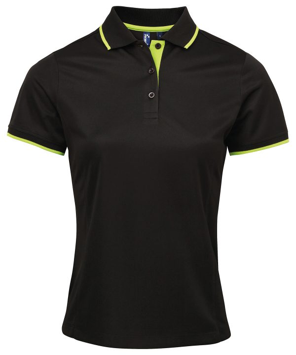 Premier Women`s Contrast Coolchecker Polo