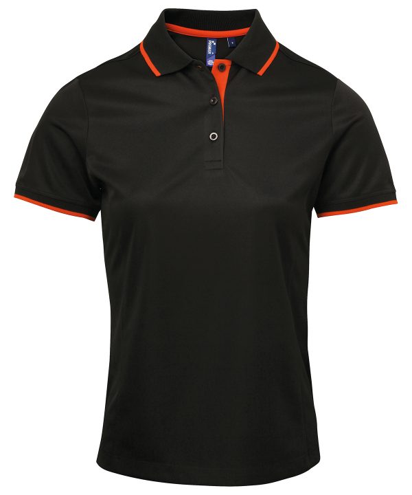 Premier Women`s Contrast Coolchecker Polo - Image 2