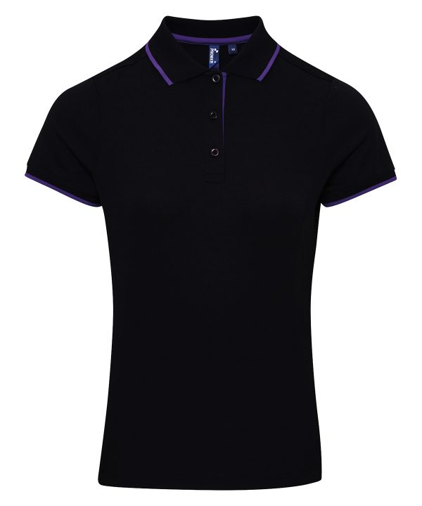 Premier Women`s Contrast Coolchecker Polo - Image 3