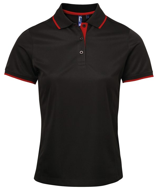 Premier Women`s Contrast Coolchecker Polo - Image 4