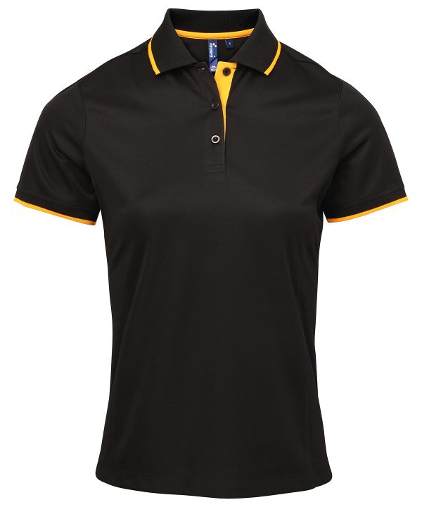 Premier Women`s Contrast Coolchecker Polo - Image 5