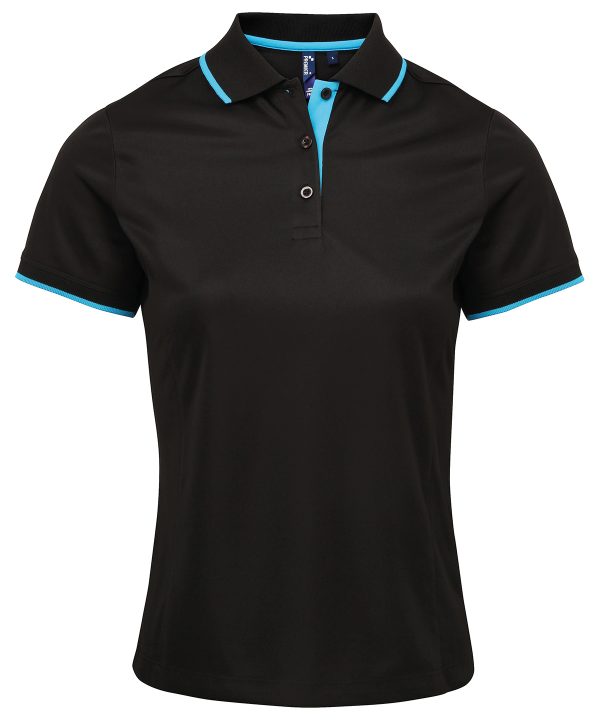 Premier Women`s Contrast Coolchecker Polo - Image 6