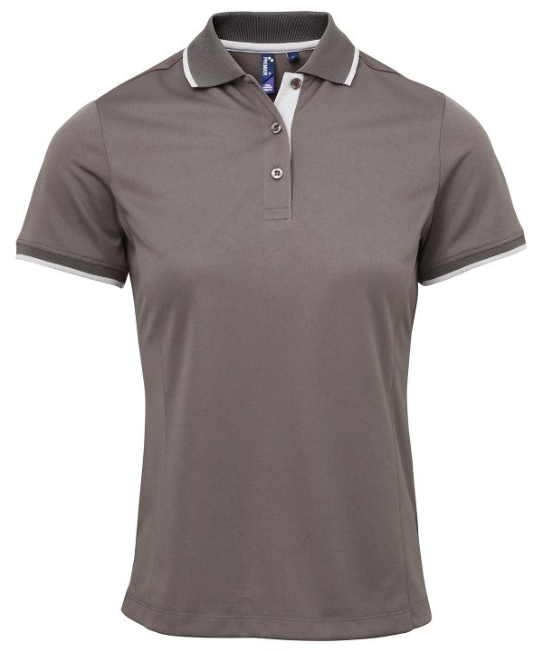 Premier Women`s Contrast Coolchecker Polo - Image 8