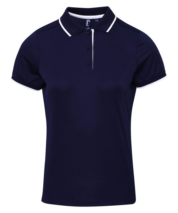 Premier Women`s Contrast Coolchecker Polo - Image 9