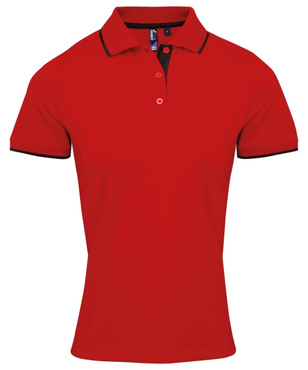 Premier Women`s Contrast Coolchecker Polo - Image 11