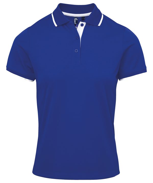 Premier Women`s Contrast Coolchecker Polo - Image 10