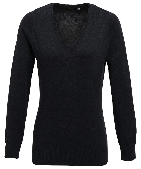 Premier Women`s V-Neck Knitted Sweater - Image 2