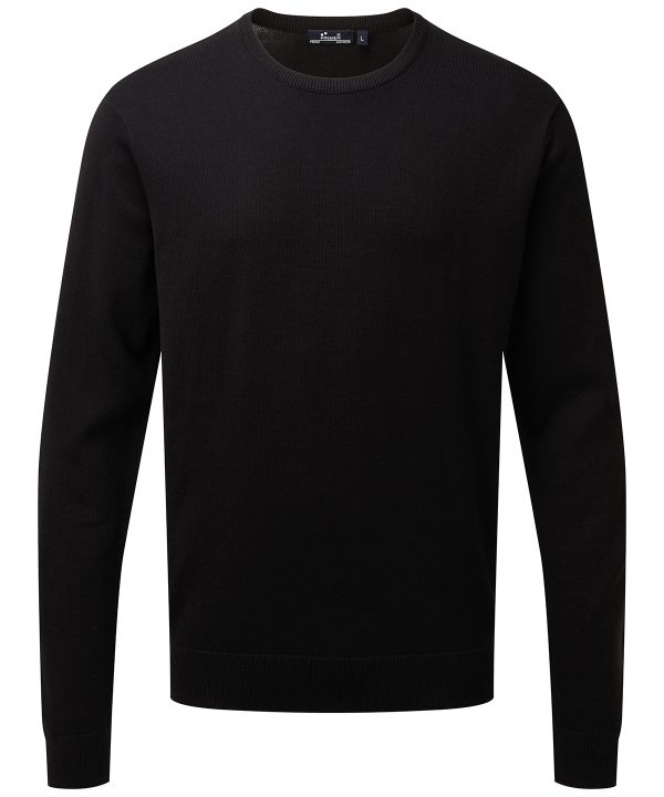 Premier Crew Neck Cotton-Rich Knitted Sweater