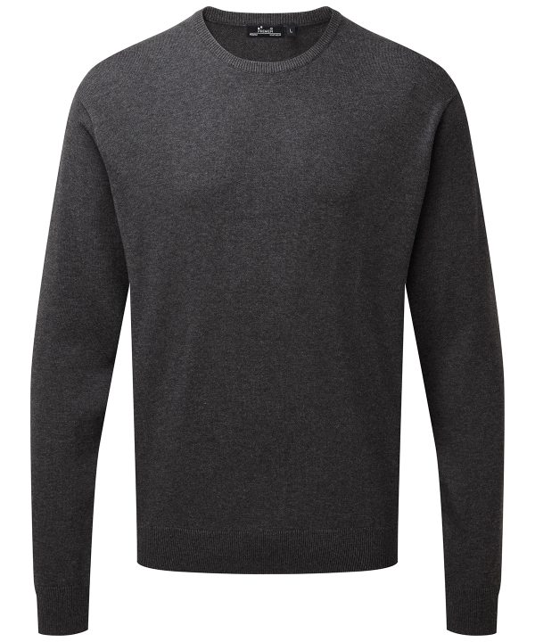 Premier Crew Neck Cotton-Rich Knitted Sweater - Image 2