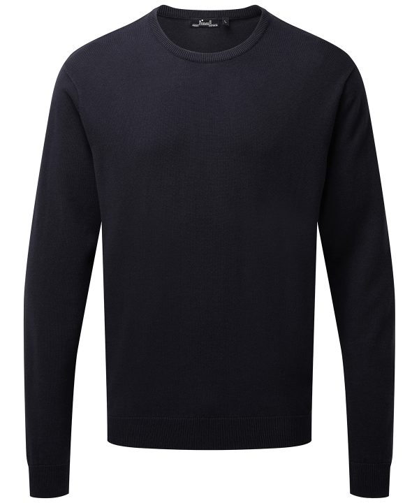 Premier Crew Neck Cotton-Rich Knitted Sweater - Image 3