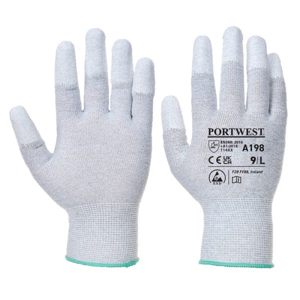 Portwest Antistatic PU Fingertip Glove