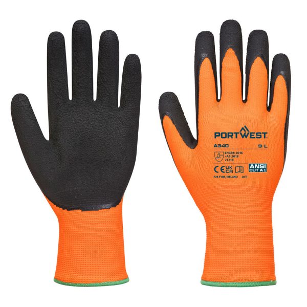 Portwest Hi-Vis Grip Glove - Latex