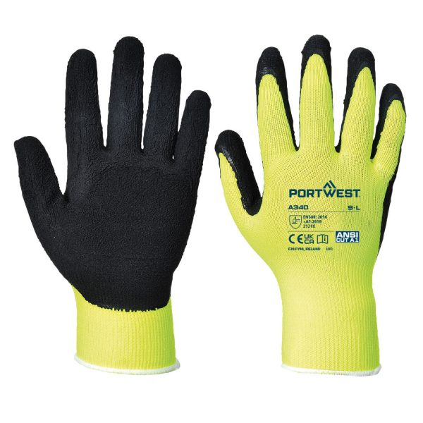 Portwest Hi-Vis Grip Glove - Latex - Image 6