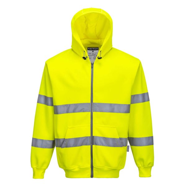 Portwest Hi-Vis Zipped Hoodie - Image 9