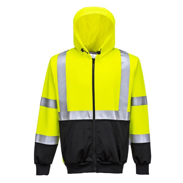 Portwest Hi-Vis Contrast Zipped Hoodie - Image 9