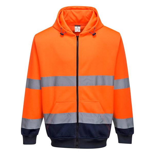 Portwest Hi-Vis Contrast Zipped Hoodie - Image 17