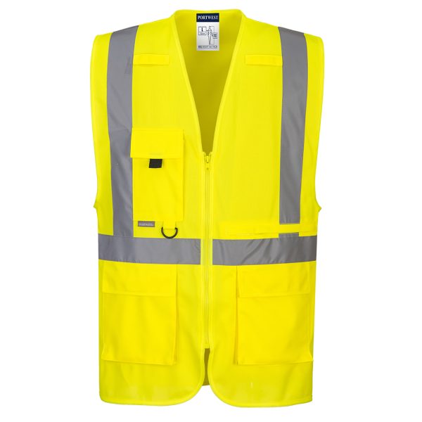 Portwest Hi-Vis Tablet Pocket Executive Vest - Image 8