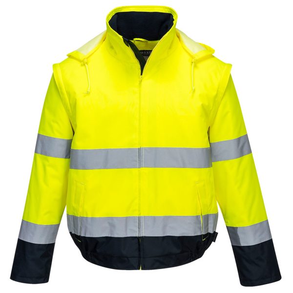 Portwest Hi-Vis 2-in-1 Contrast Essential Lite Bomber Jacket - Image 7