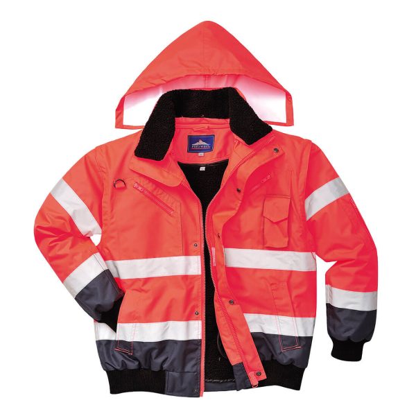 Portwest Hi-Vis 3-in-1 Contrast Bomber Jacket - Image 10