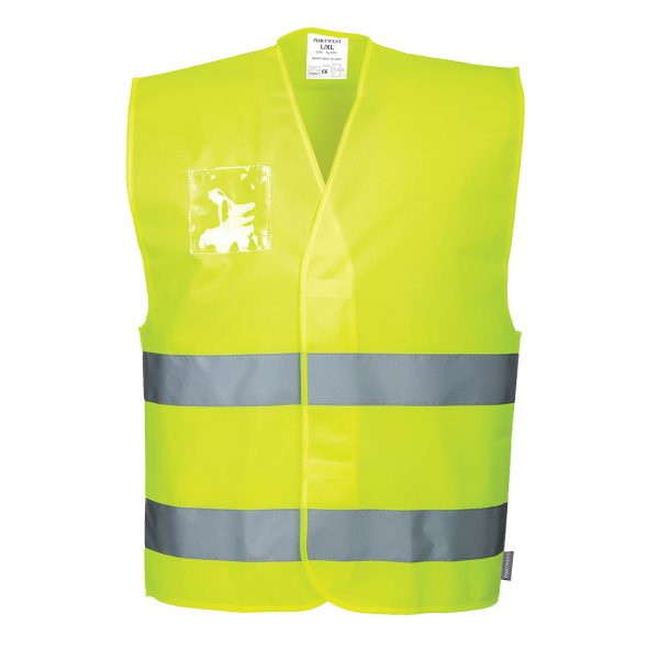 Portwest Hi-Vis Two Band Dual ID Holder Vest