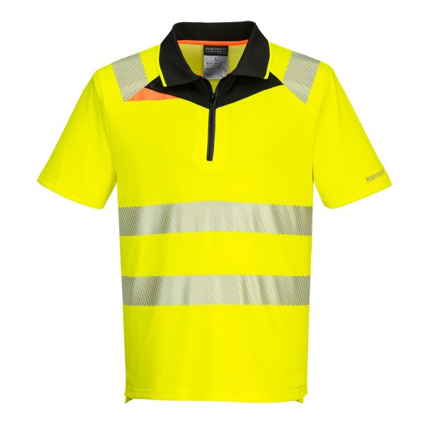 Portwest DX4 Hi-Vis Zip Polo Shirt S/S - Image 8