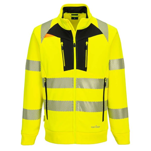 Portwest DX4 Hi-Vis Funnel Neck Zipped Sweatshirt - Image 9