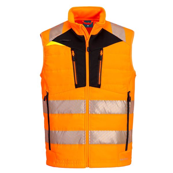 Portwest DX4 Hi-Vis Hybrid Baffle Bodywarmer