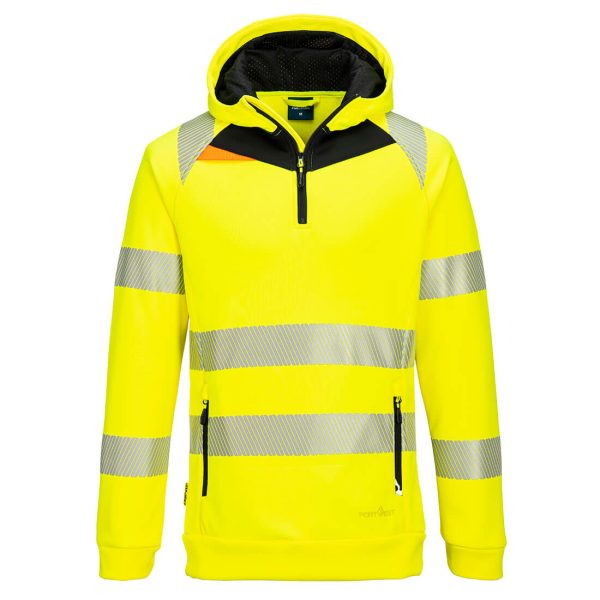 Portwest DX4 Hi-Vis 1/4 Zip Hoodie - Image 9