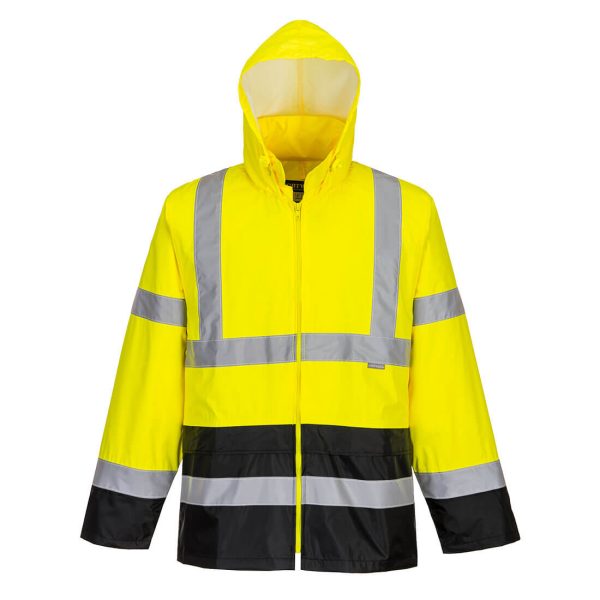 Portwest Hi-Vis Contrast Classic Rain Jacket - Image 7